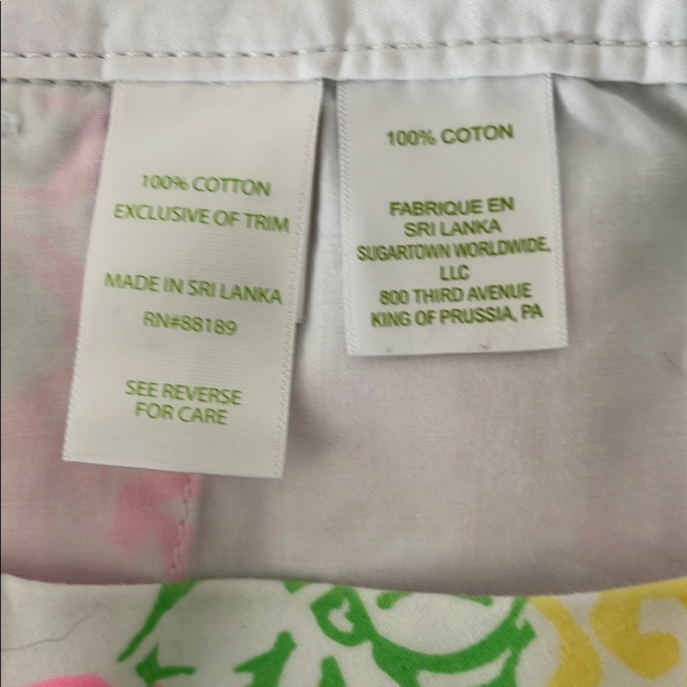 Lily Pulitzer Green and Pink Buttercup Shorts with Scalloped Hems EUC - Picture 11 of 11